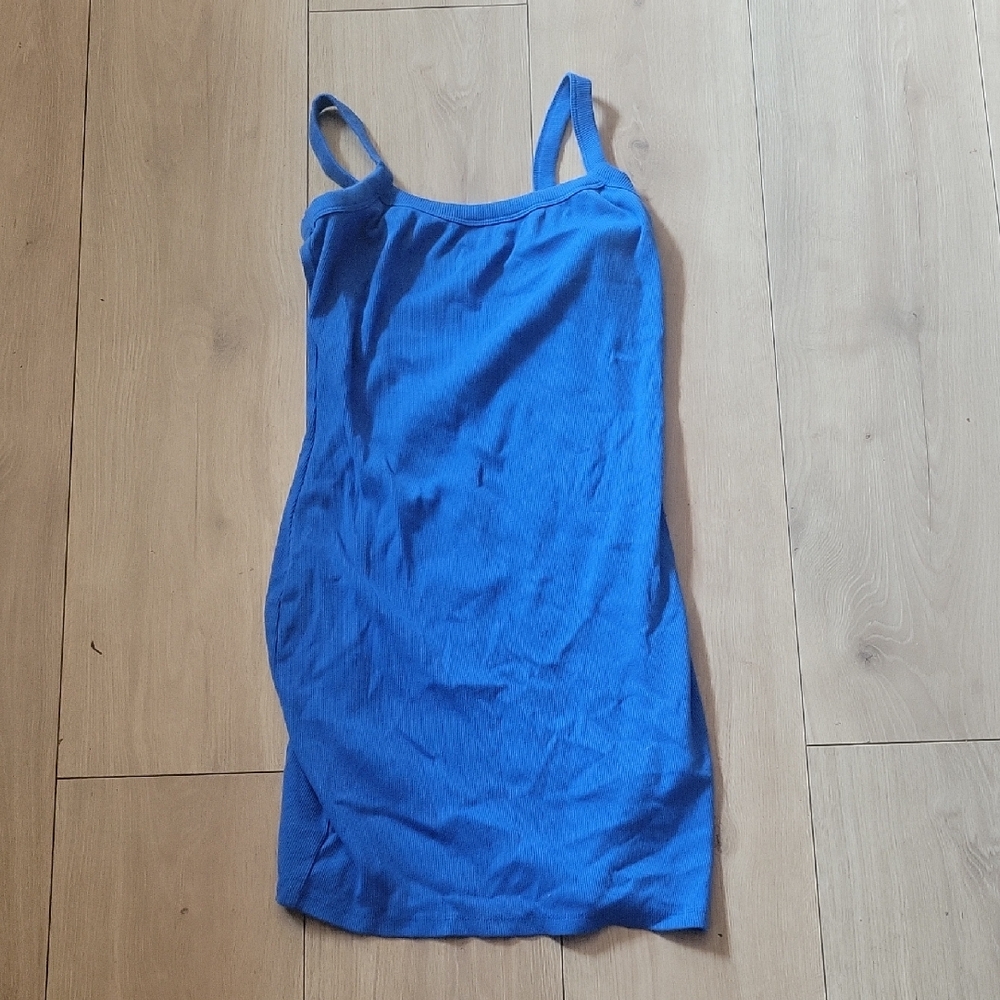 Wild Fable Fitted Blue Mini Tank Dress